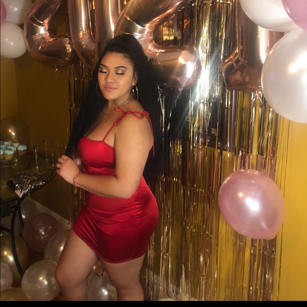 Red Suede Dress